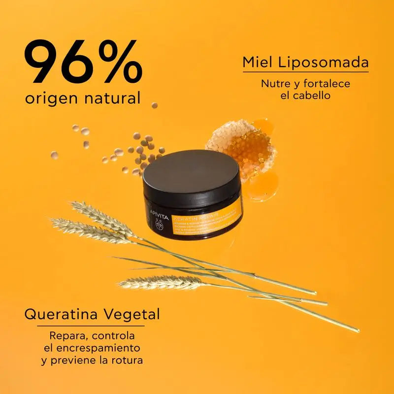 Apivita Keratin Repair Mascarilla Hidrata Y Nutre En Profundidad Y Repara El Cabello Dañado , 200 ml