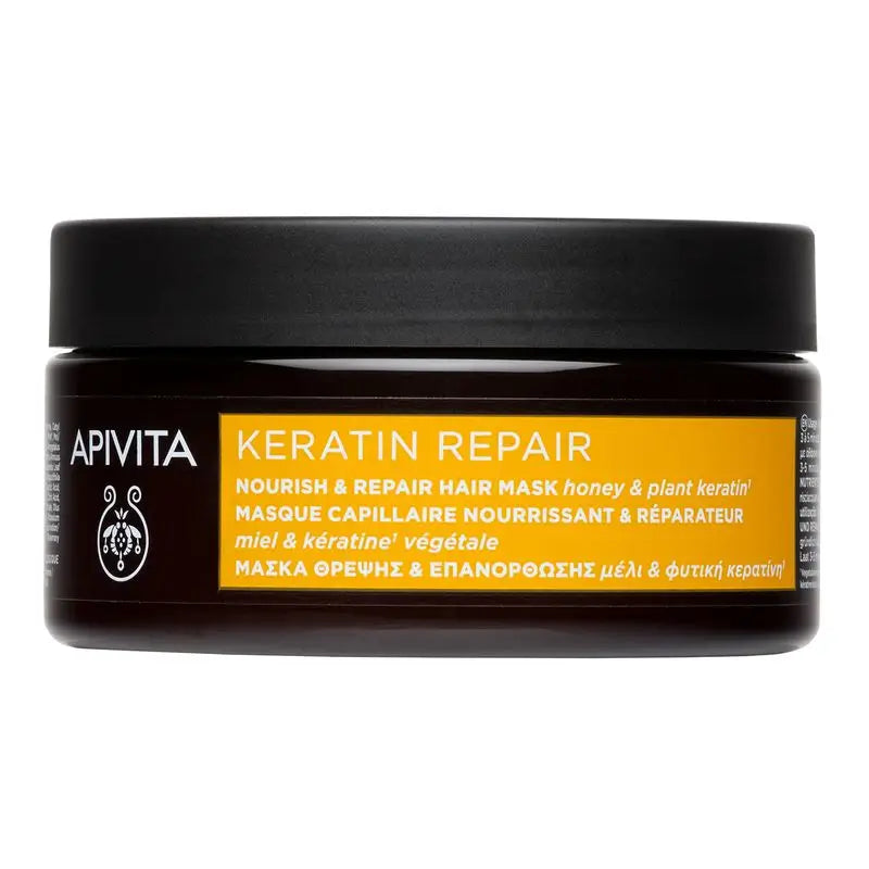 Apivita Keratin Repair Mascarilla Hidrata Y Nutre En Profundidad Y Repara El Cabello Dañado , 200 ml