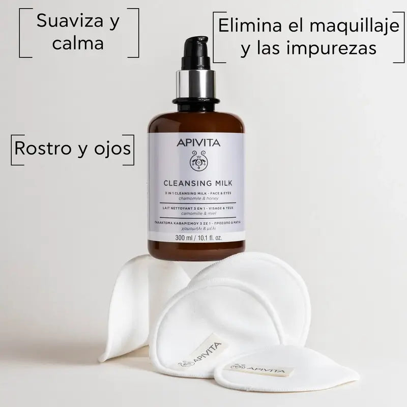 APIVITA Cleansing Milk for Normal/Dry Skin with Chamomile & Honey 300 ml