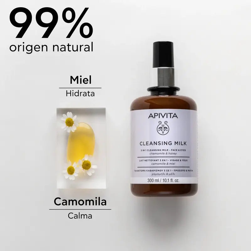 APIVITA Cleansing Milk for Normal/Dry Skin with Chamomile & Honey 300 ml