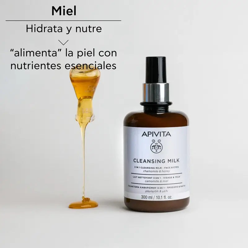 APIVITA Cleansing Milk for Normal/Dry Skin with Chamomile & Honey 300 ml