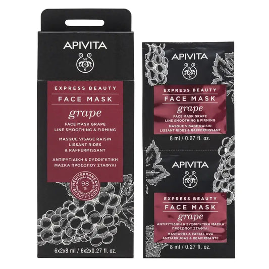 APIVITA Express Beauty Anti-Wrinkle Facial Mask with Grapes