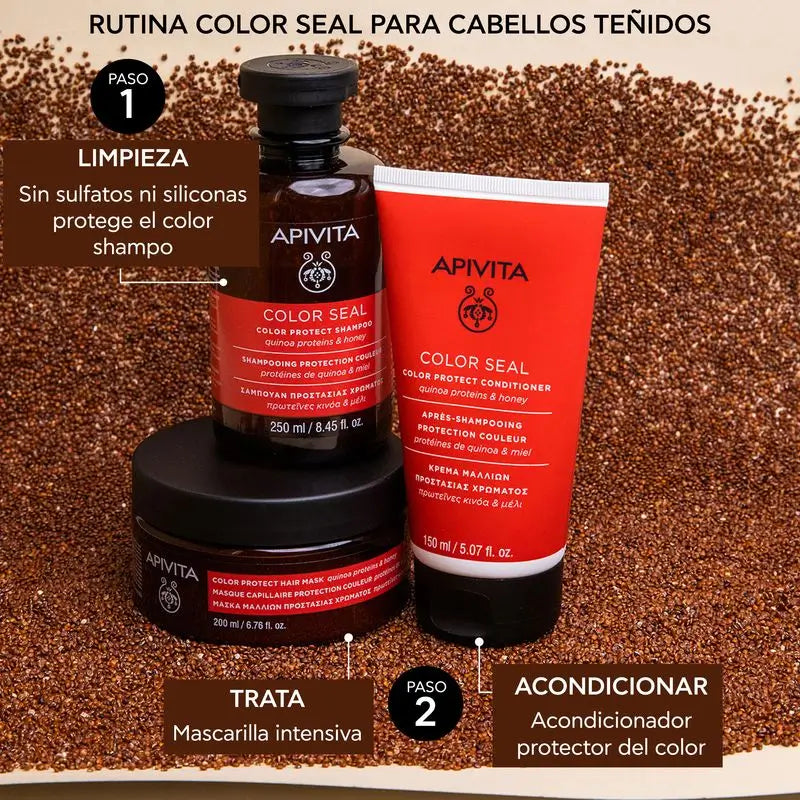 Apivita Mascarilla Selladora Del Color Con Quinoa Y Miel , 200 ml