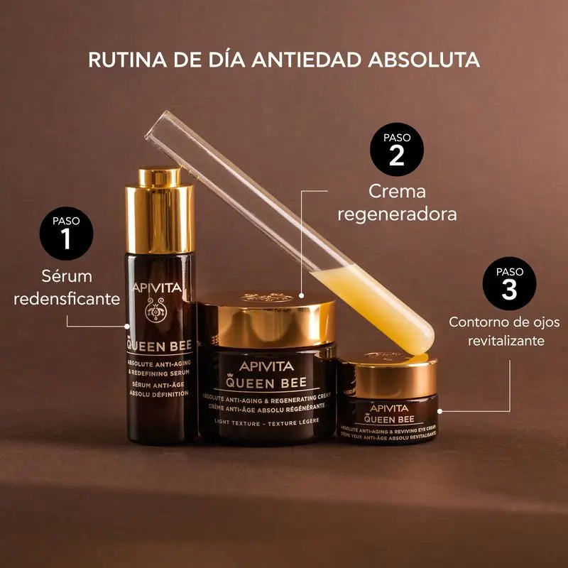 APIVITA Queen Bee Crema Regeneradora Antiedad Absoluto Textura Ligera 50 ml