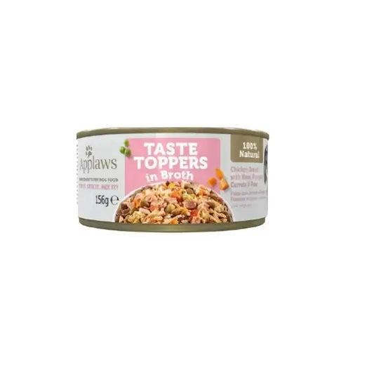 Applaws Dog Chicken Salmon Vegetable Broth Topper Can 12X156Gr