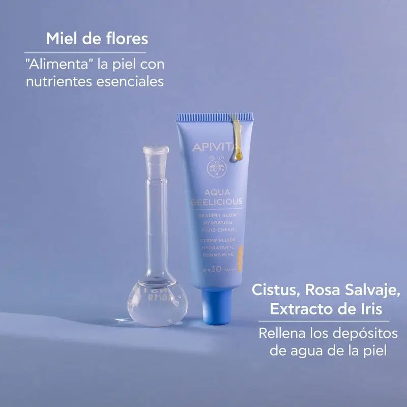 Apivita Aqua Beelicious Crema Fluida Iluminadora SPF30, 40 ml