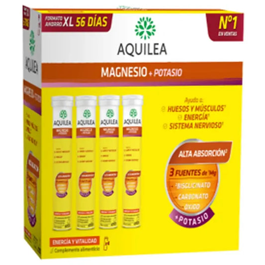 Aquilea Energy & Vitality Magnesium+Potassium Effervescent , 56 tablets