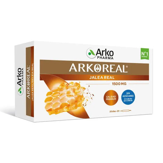 Arkoreal Jalea Real Fresca 1500mg SIN AZÚCAR 20 Ampollas - Arkopharma