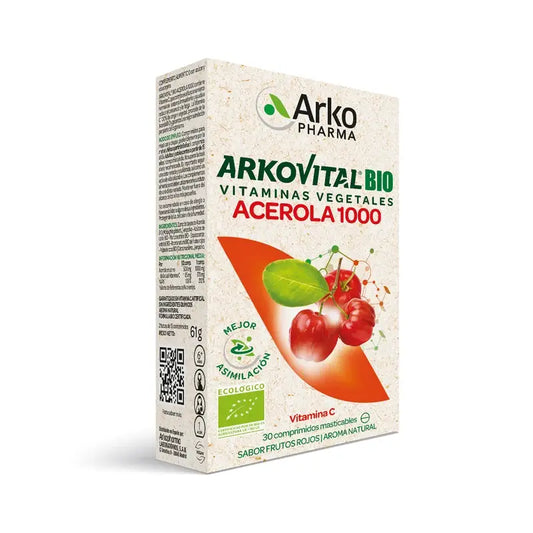 Arkovital Acerola 1000 Vitamin C 30 Tablets Arkopharma