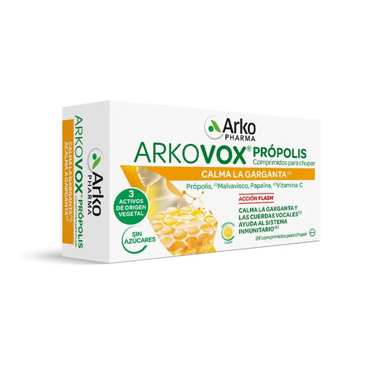 Arkovox 24 tablets Propolis Vitamin C Honey-Lemon Flavour Arkopharma