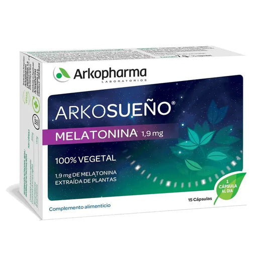 Arkosueño Melatonina 100% Vegetal 15 Cápsulas Arkopharma