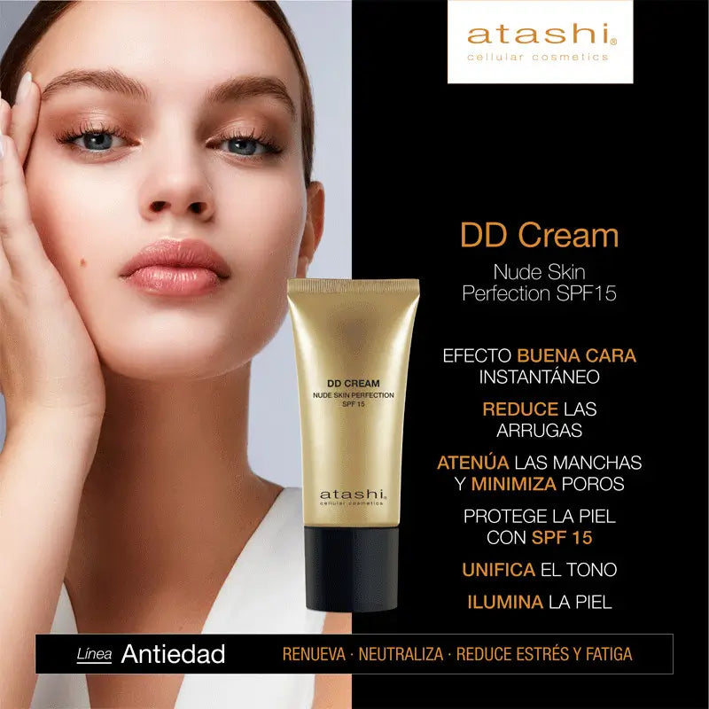 Atashi Dd Cream Moisturiser With Colour Spf 15 - Intense Bronze Shade