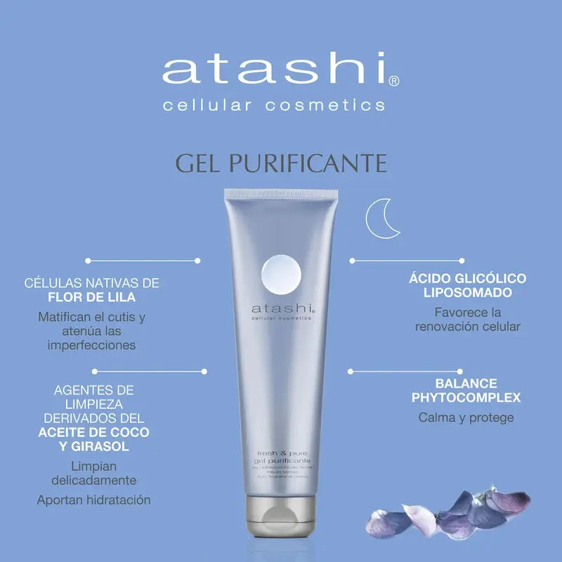 Atashi Facial Cleansing Gel Purifying and Mattifying Oily Skin 150Ml