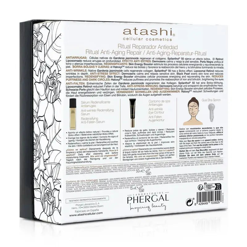 Atashi Anti-Ageing Redensifying Serum + Anti-Wrinkle Eye Contour Chest