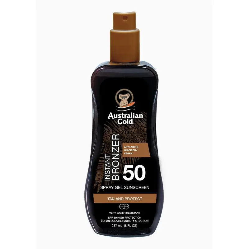 Australian Gold Gold Spray Gel W/Bronzer Spf-50, 237 ml