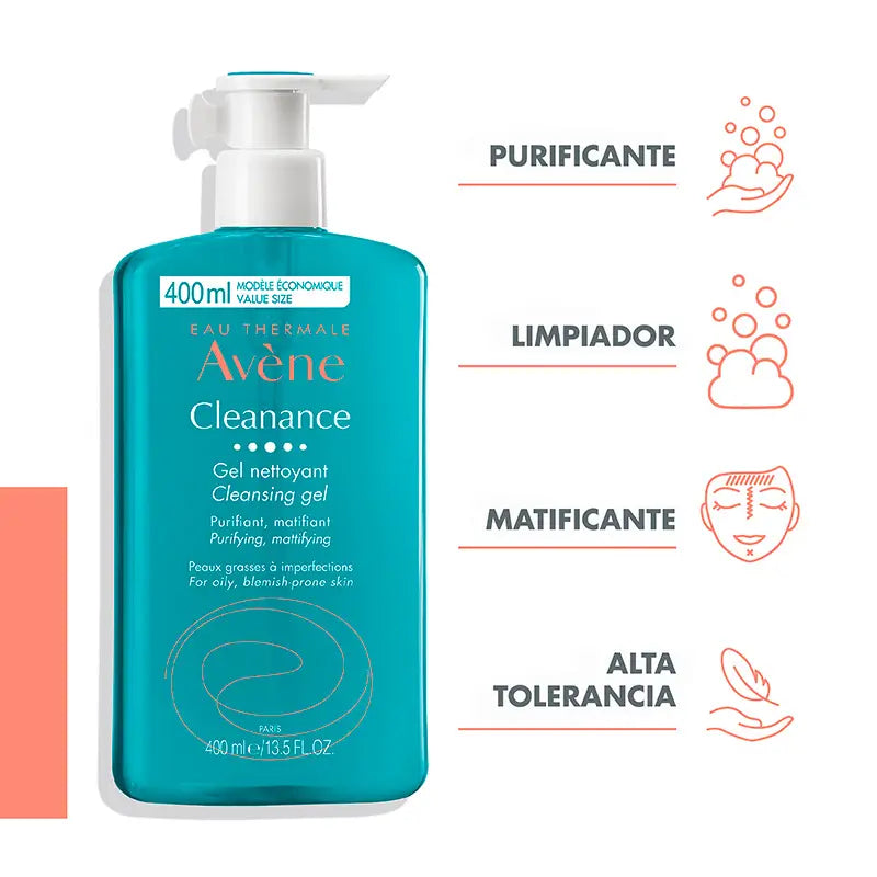 Avène Eau Thermale Cleanance Gel Limpiador 400 ml