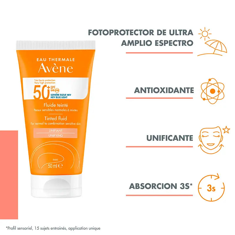 Avene Solar Fluido SPF50+ Color 50 ml