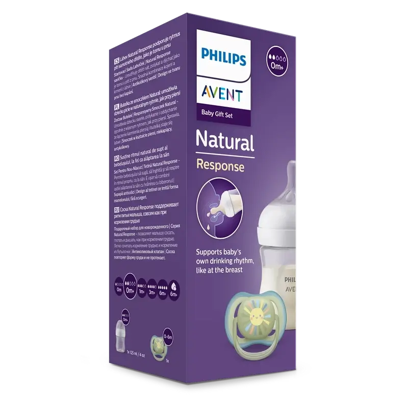 Avent Natural Response Bottle + Ultra Air Soother Kit 0-6 M