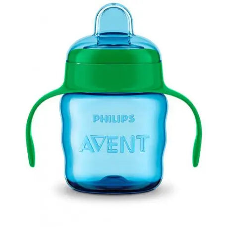 Avent Vasito Aprendizaje 200 ml Azul Boquilla Blanda Scf551/05