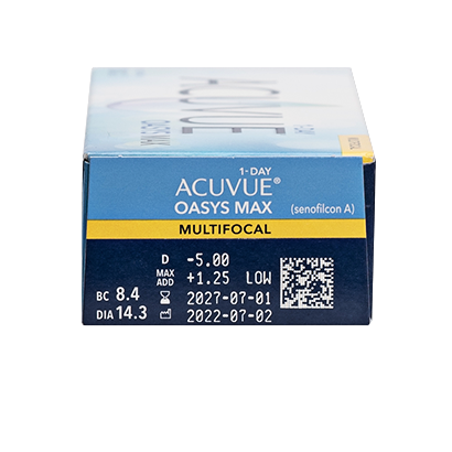 Acuvue 1 Day Oasys Max Daily Multifocal Lenses , 30 units
