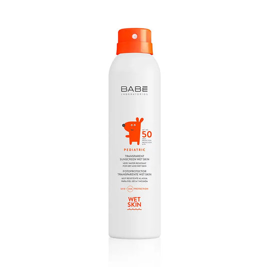 BABÉ Fotoprotector Pediátrico Transparente Wet Skin SPF 50, 200 ml