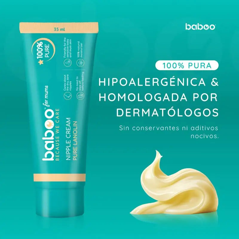 Baboo 100% Pure Lanolin Nipple Cream, 35 ml