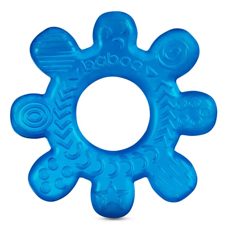 Baboo Teether Wheel Teether Water Filled Cooler Blue, 4+ Months, 1 piece