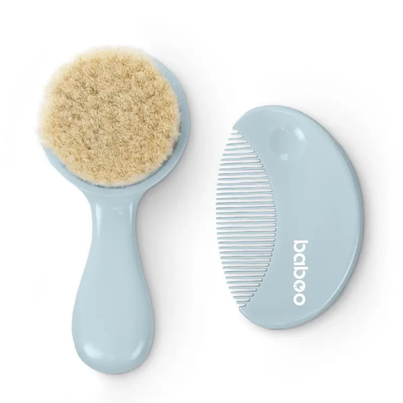 Baboo Natural Bristle Brush & Comb Set 0+ Months, 2 pieces