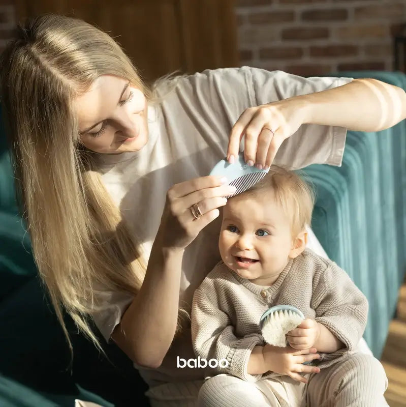 Baboo Natural Bristle Brush & Comb Set 0+ Months, 2 pieces