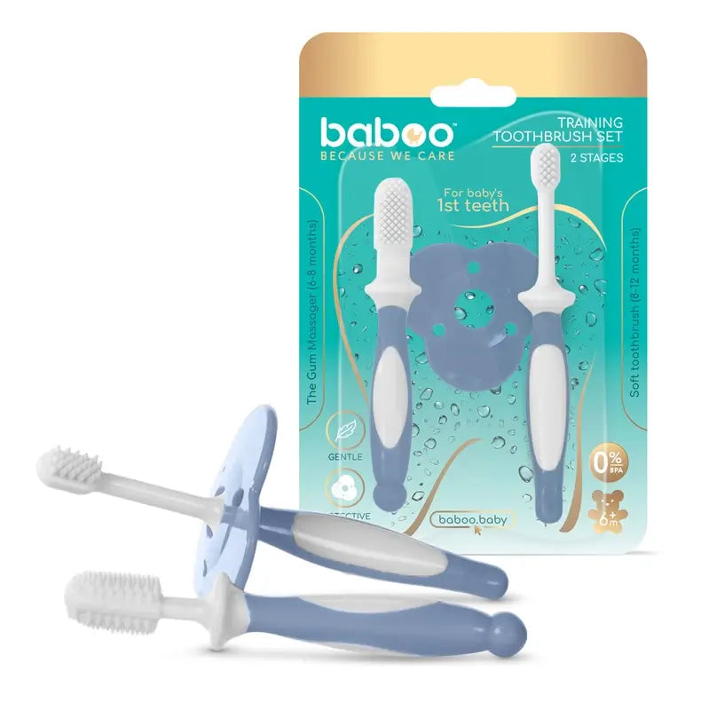 Baboo Toothbrush Set 6+ Months, 2 pieces