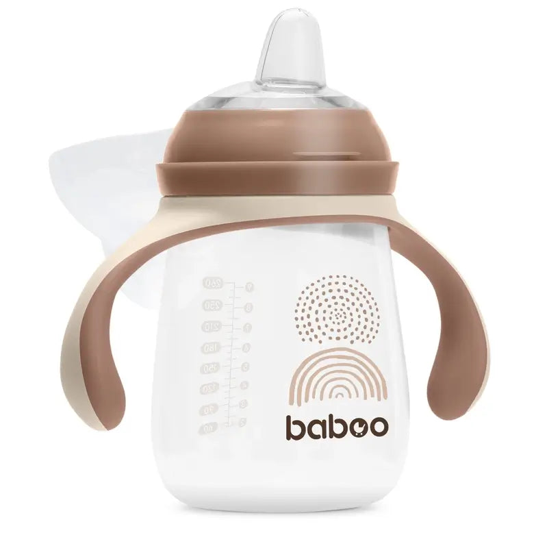 Baboo Au Naturale Silicone Learning Cup With Mouthpiece 6+ Months, 260 ml