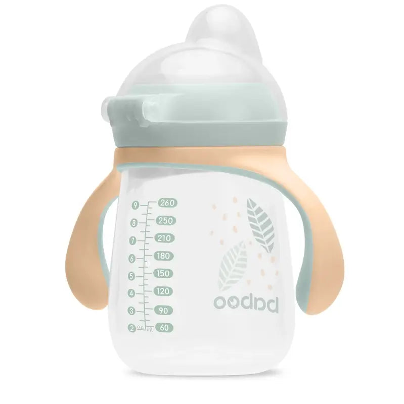 Baboo Peachy Keen Silicone Learning Cup With Mouthpiece 6+ Months, 260 ml