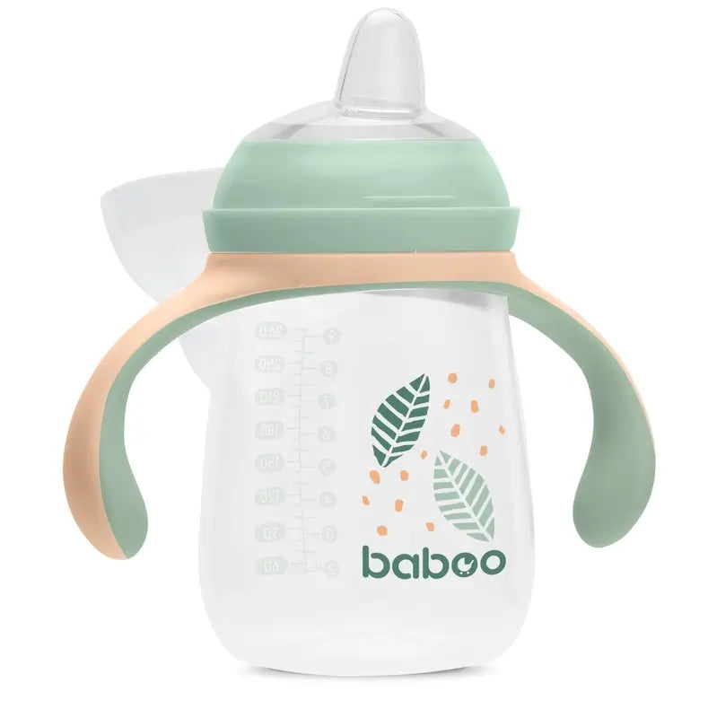 Baboo Peachy Keen Silicone Learning Cup With Mouthpiece 6+ Months, 260 ml