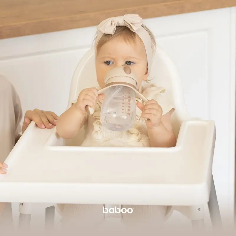 Baboo Au Naturale Silicone Learning Cup With Straw 9+ Months, 260 ml