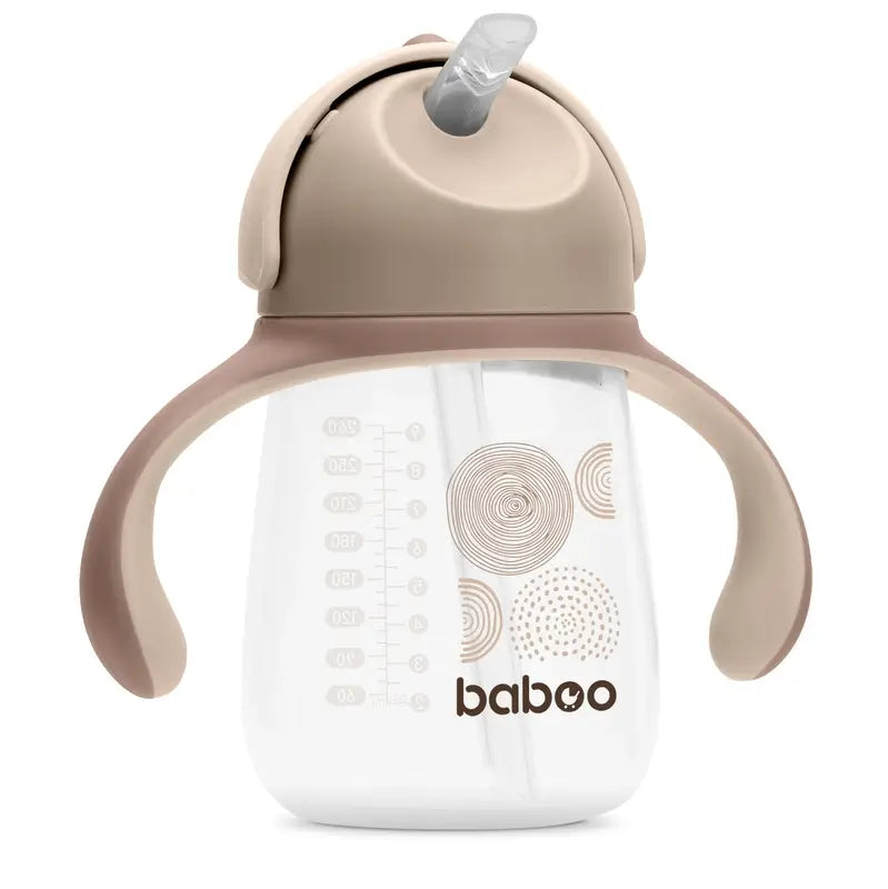 Baboo Au Naturale Silicone Learning Cup With Straw 9+ Months, 260 ml