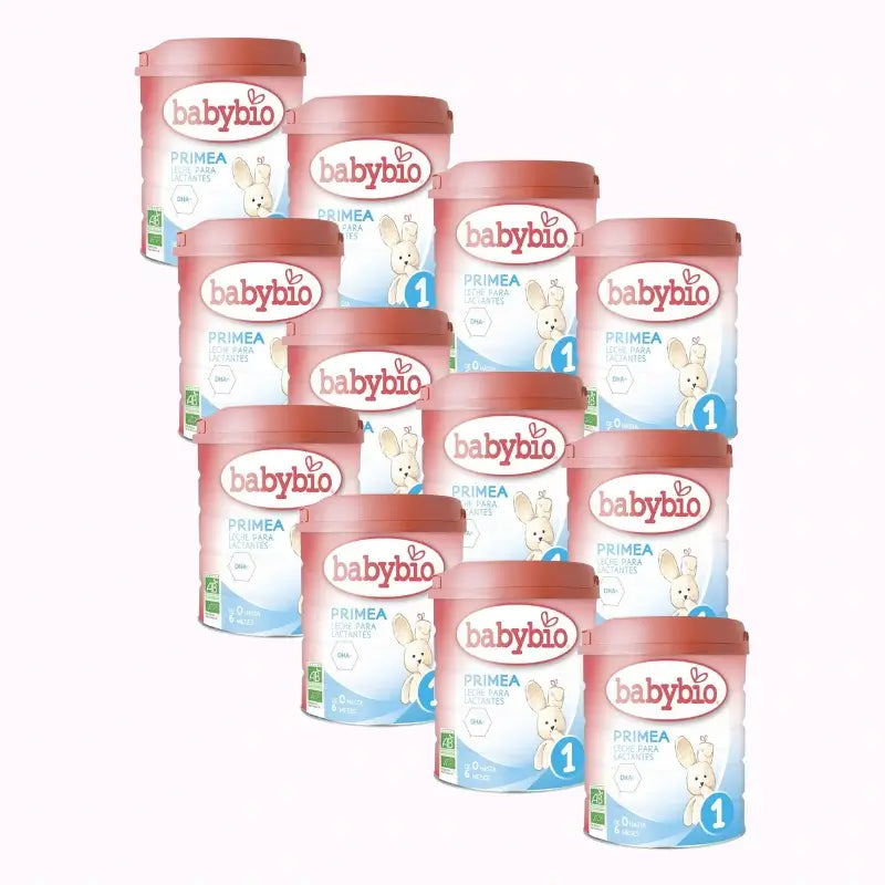 Babybio Primea 1 Cow's Milk for Infants 0-6 Months, Pack 12 x 800G Bio