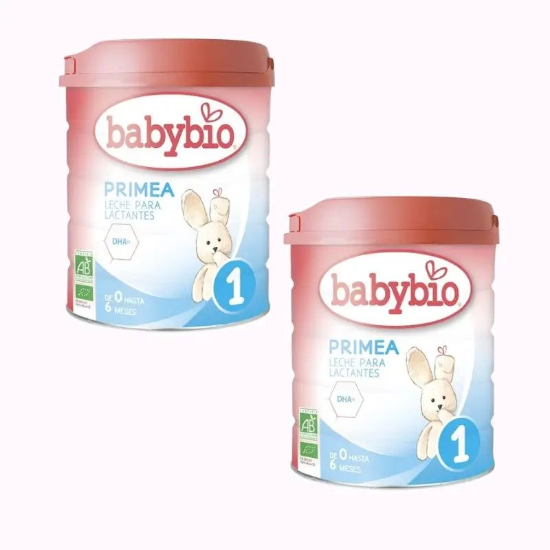 Babybio Primea 1 Cow's Milk for Infants 0-6 Months, Pack 2 x 800G Bio
