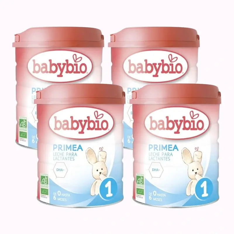 Babybio Primea 1 Cow's Milk Infant 0-6 Months, Pack 4 x 800G Bio