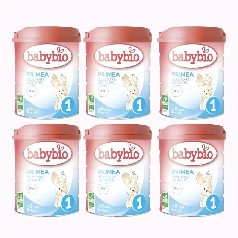 Babybio Primea 1 Cow's Milk for Infants 0-6 Months, Pack 6 x 800G Bio