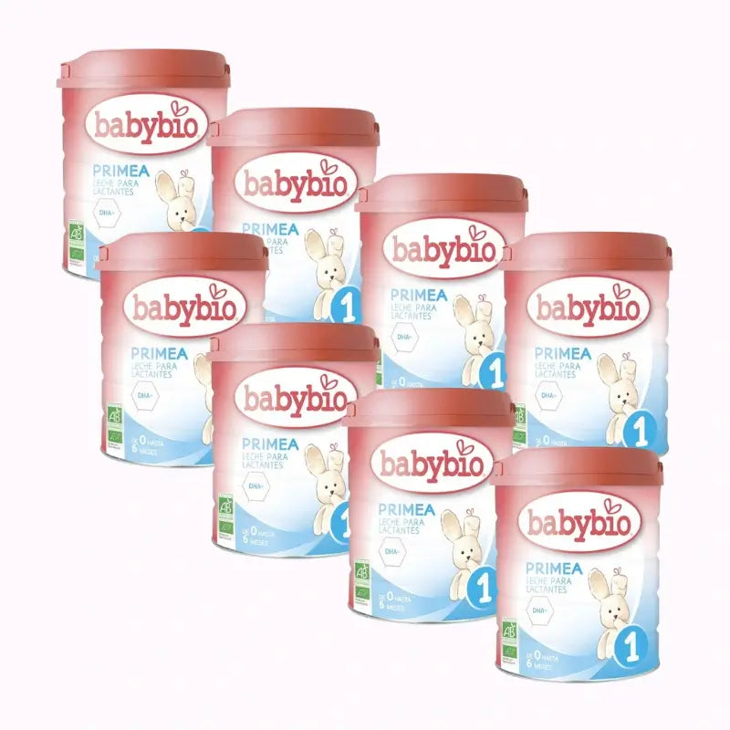 Babybio Primea 1 Cow's Milk for Infants 0-6 Months, 8 x 800G Bio Pack