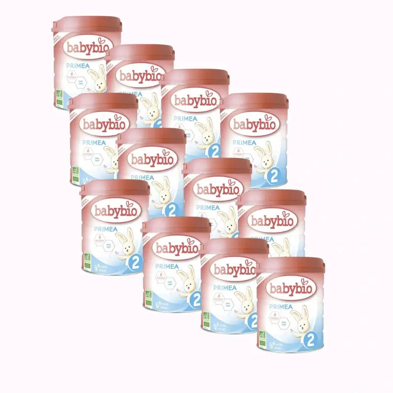 Babybio Leche Primea 2 Cow's Milk Continuation 6-12 Months, Pack 12 x 800G