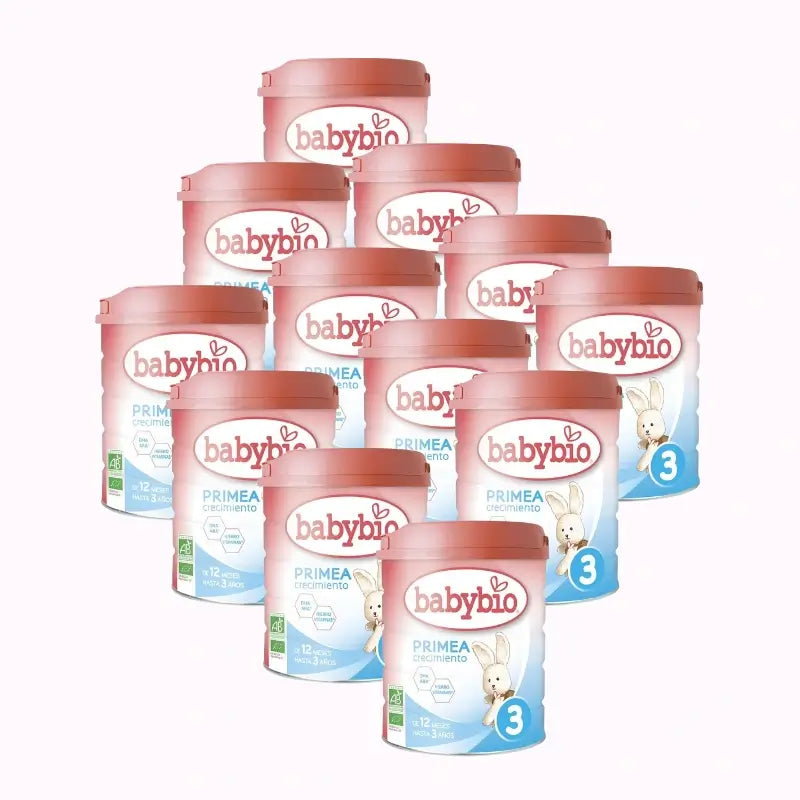 Babybio Primea 3 Cow's Milk Growth 12-3Years, 12 x 800G Bio Pack