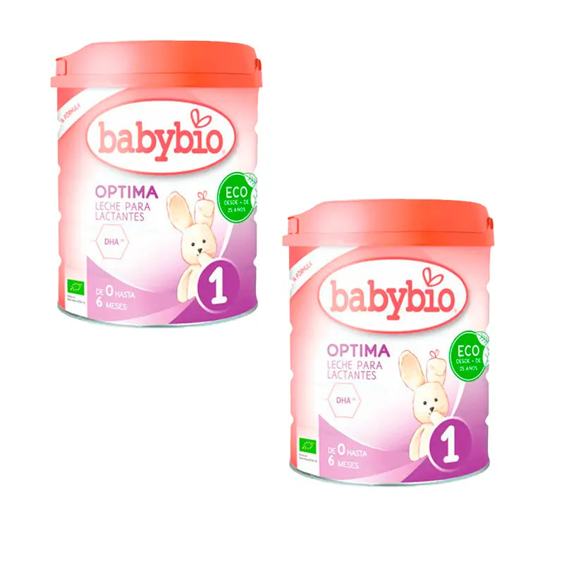 Babybio Pack Optima 1 Cow's Milk 0-6 Months, 2 x 800 grams