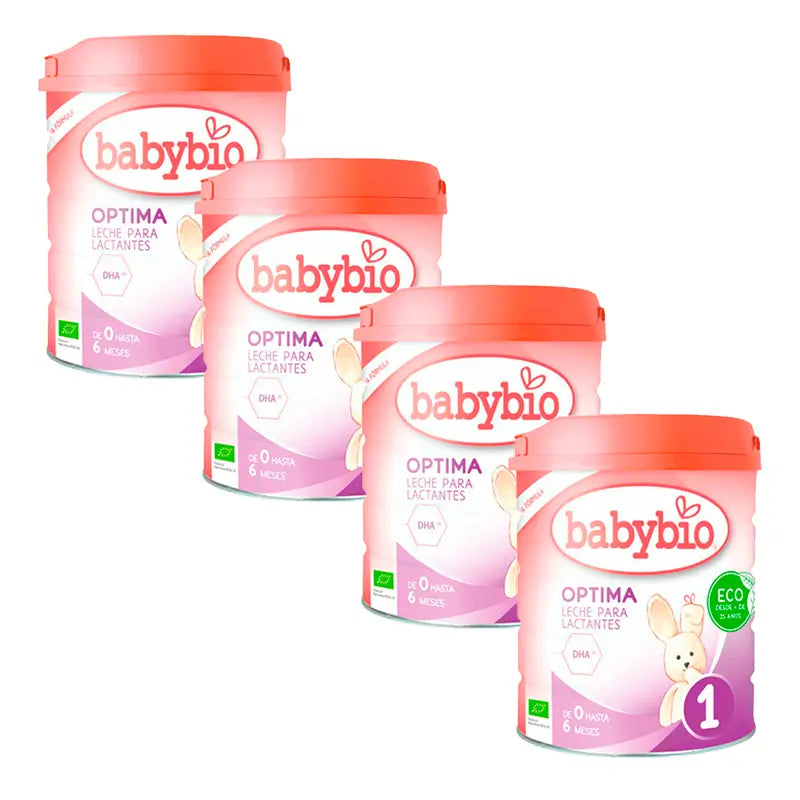 Babybio Pack Optima 1 Cow's Milk 0-6 Months, 4 x 800 grams