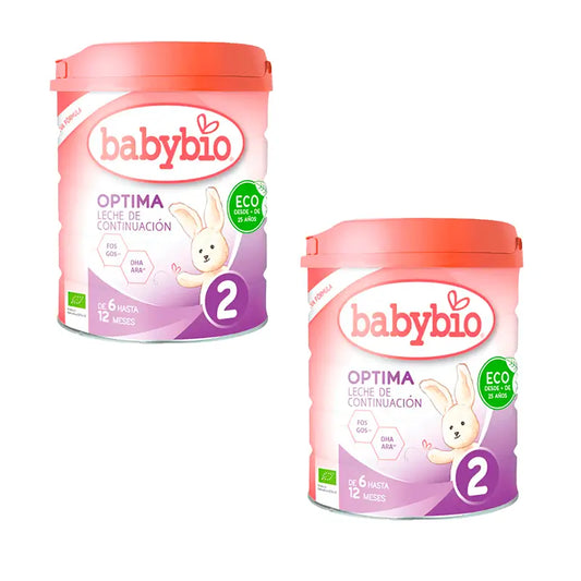 Babybio Pack Optima 2 Cow's Milk +6 Months, 2 x 800 grams