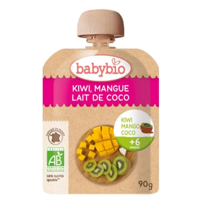 Babybio Pouch Kiwi Mango Coconut, 90 g