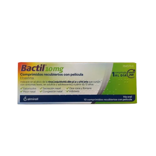 Bactil Ebastine 10 Mg, 10 tablets