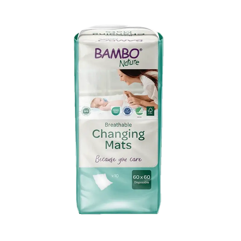 Bambo Nature Baby Nappy Changer 60X60Cm, 10 pcs.