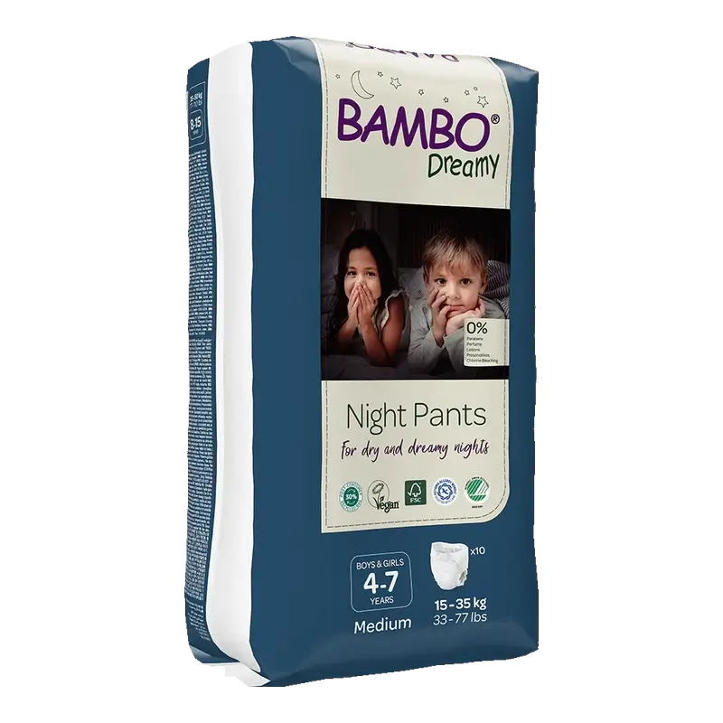 Bambo Nature Dreamy Night Nappies M (15-35Kg), 10 pieces