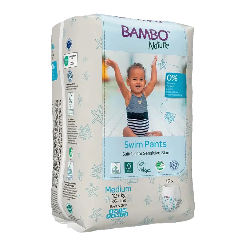 Bambo Nature Bath Nappies M (+12G), 12 pcs.